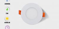 Panneaux 5W LED SMD encastré rond 3000K 